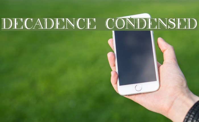 decadence condensed Font examples