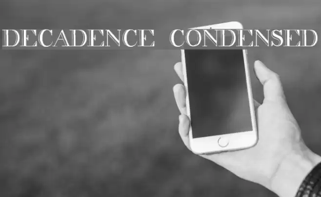 decadence condensed フォント examples