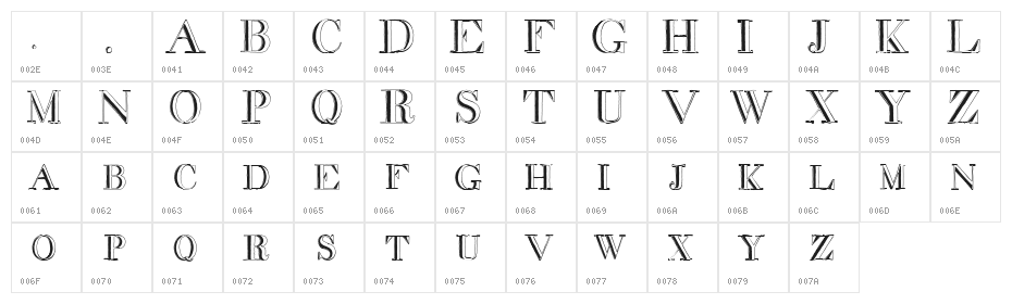 decadence in a different light Character Map