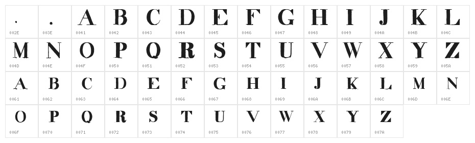 decadence in the dark Character Map
