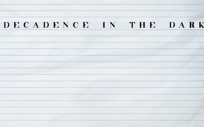 decadence in the dark Шрифта examples