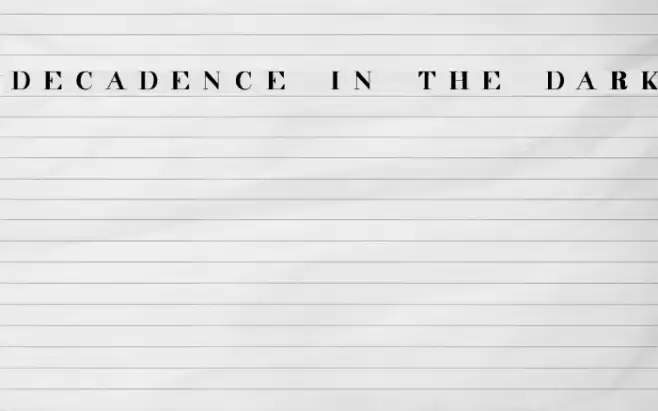 decadence in the dark Schriftart examples