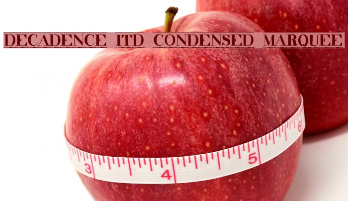 decadence itd condensed marquee Font examples