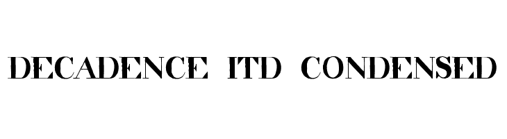 decadence itd condensed  baixar fontes gratis