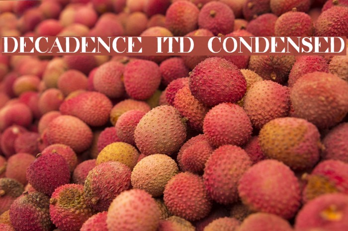 decadence itd condensed Font examples