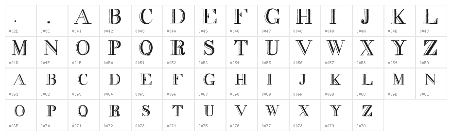 decadence without the diamonds Character Map