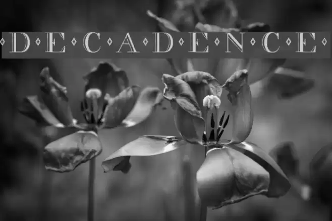 decadence Font examples