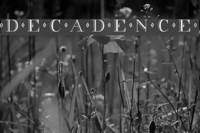 decadence Font examples