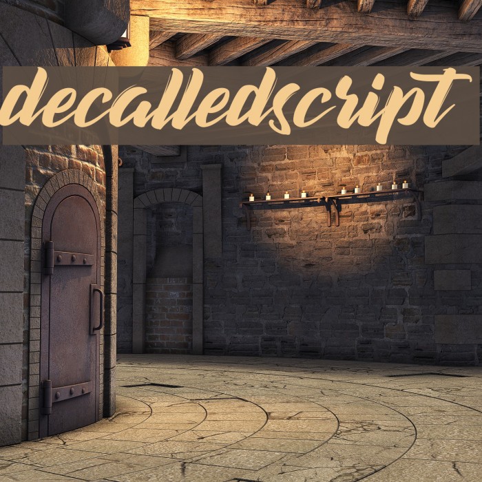 decalledscript Font examples