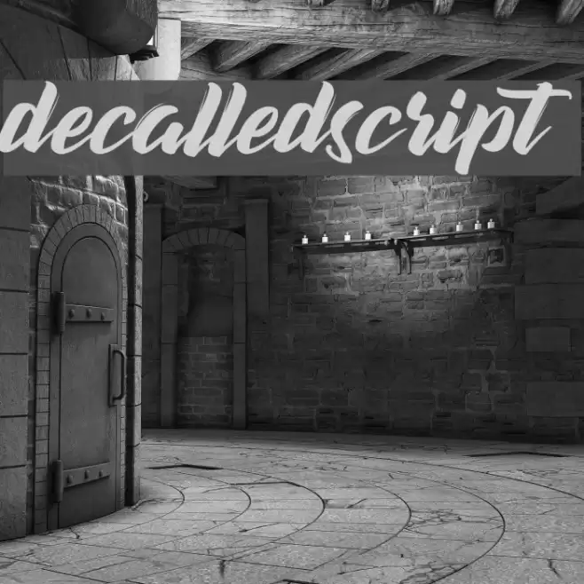 decalledscript Font examples