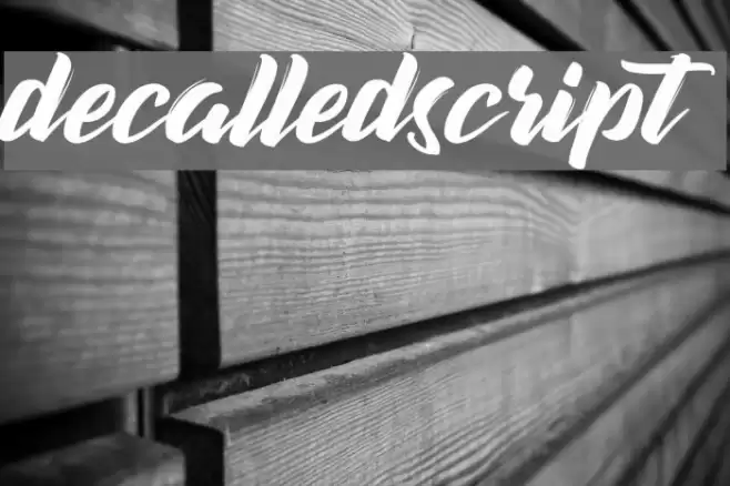decalledscript Font examples