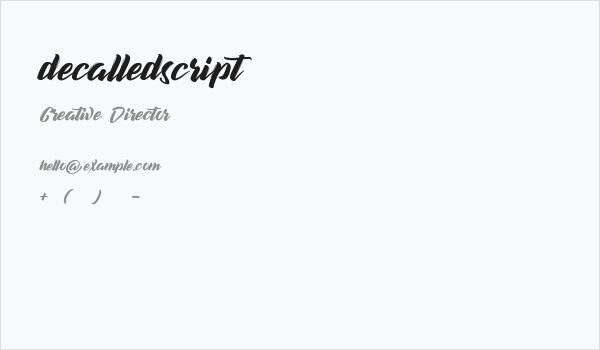 decalledscript Business Card
