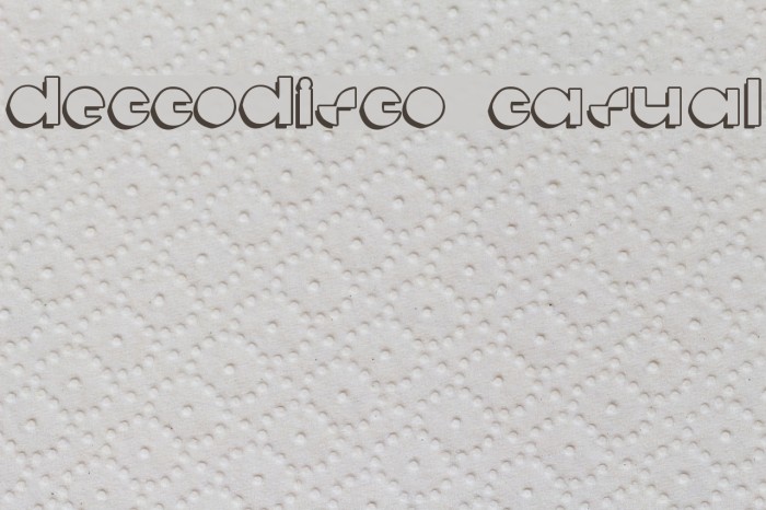 deccodisco_casual Schriftart examples
