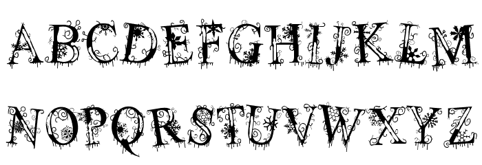 decemberice Font LOWERCASE