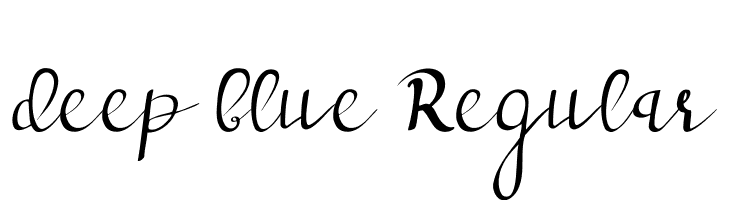 deep blue Regular Шрифта