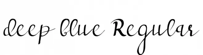 deep blue Regular  Fuentes Gratis Descargar