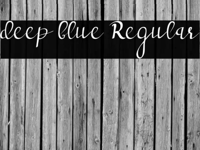 deep blue Regular フォント examples