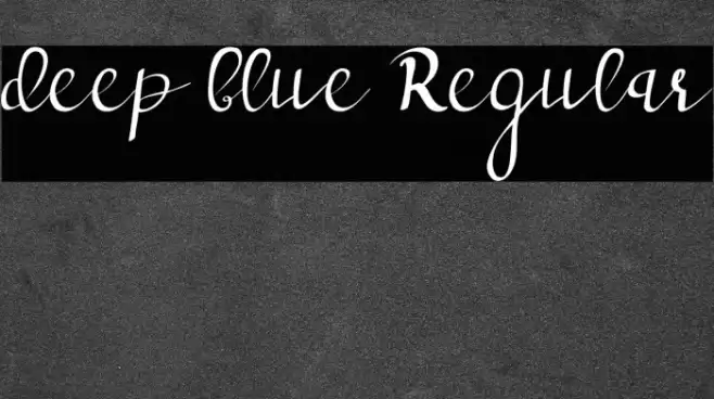 deep blue Regular フォント examples