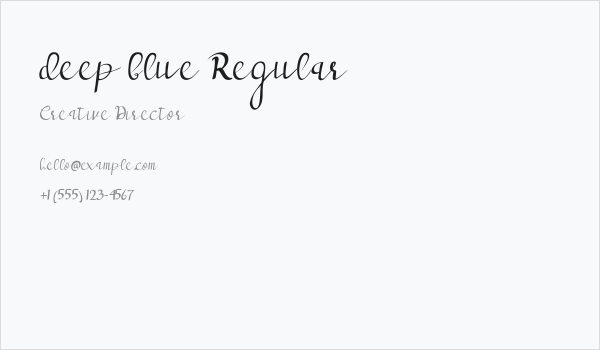 deep blue Regular Business Card