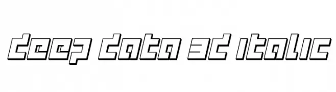 deep data 3d italic  नि: शुल्क फ़ॉन्ट्स डाउनलोड