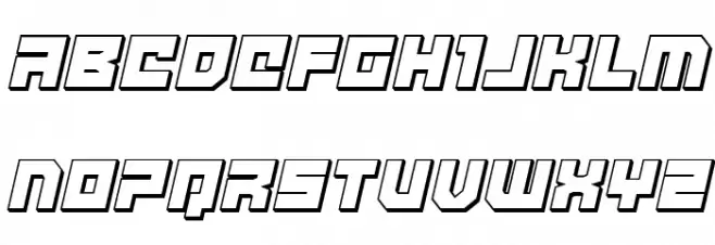 deep data 3d italic خط أحرف كبيرة