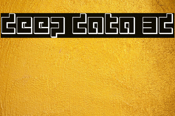 deep data 3d Example 1