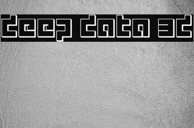deep data 3d Schriftart examples