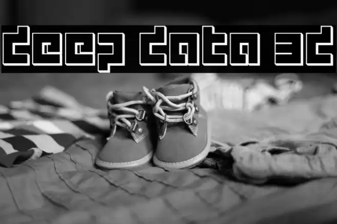 deep data 3d Schriftart examples