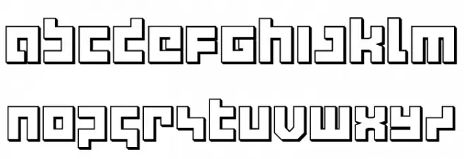 deep data 3d फ़ॉन्ट लोअरकेस