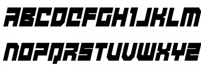 deep data condensed italic Schriftart Groß