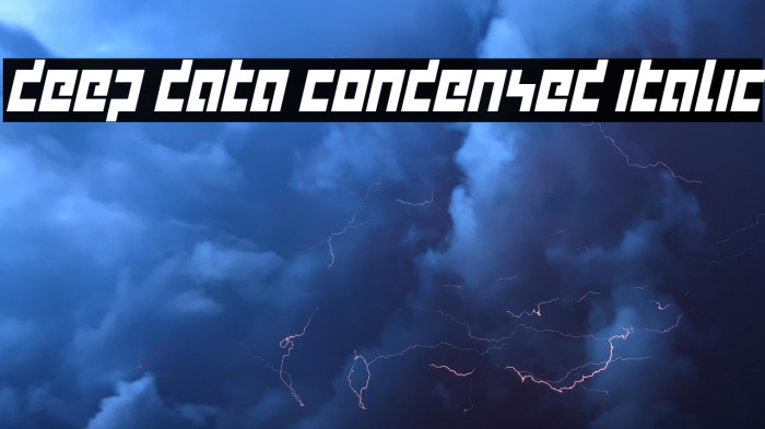 deep data condensed italic Example 1