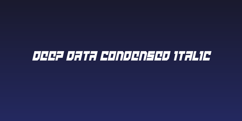 deep data condensed italic Social Header