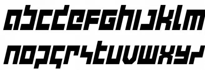 deep data condensed italic Schriftart Kleinbuchstaben