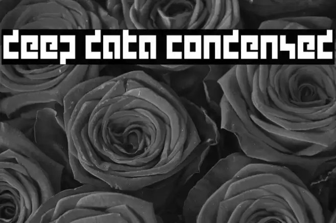 deep data condensed Font examples