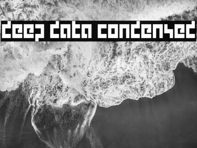 deep data condensed Font examples