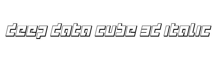 deep data cube 3d italic  Free Fonts Download