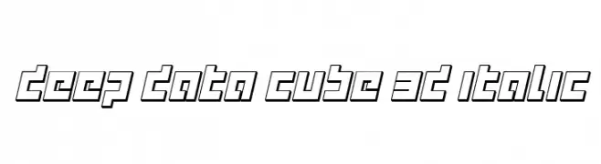 deep data cube 3d italic  नि: शुल्क फ़ॉन्ट्स डाउनलोड