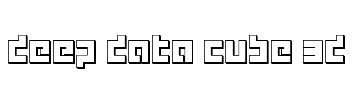 deep data cube 3d  font caratteri gratis
