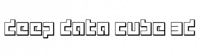 deep data cube 3d  नि: शुल्क फ़ॉन्ट्स डाउनलोड