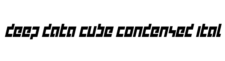 deep data cube condensed ital  font caratteri gratis