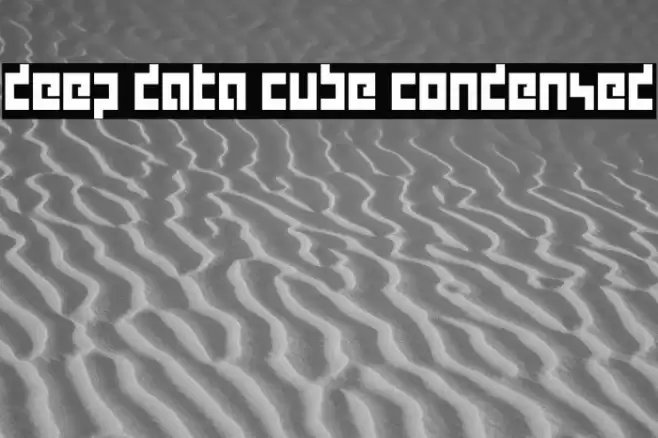 deep data cube condensed Font examples