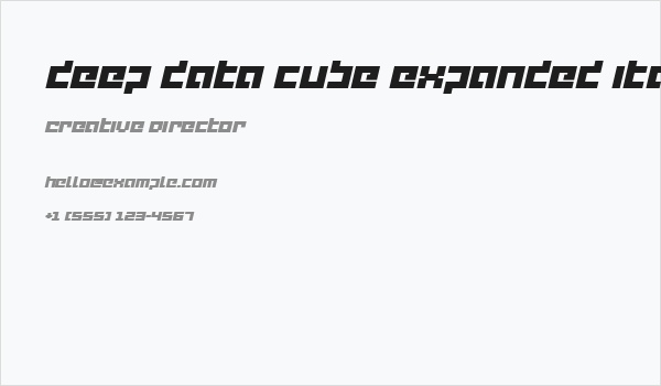 deep data cube expanded italic Business Card