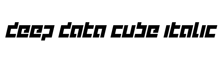 deep data cube italic  Free Fonts Download