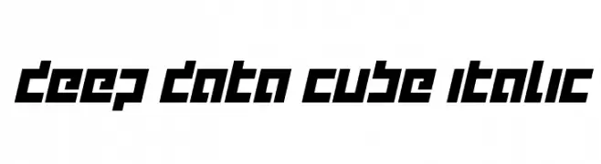deep data cube italic  नि: शुल्क फ़ॉन्ट्स डाउनलोड
