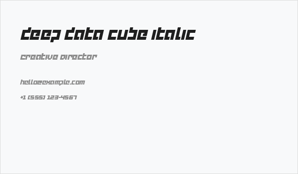 deep data cube italic Business Card