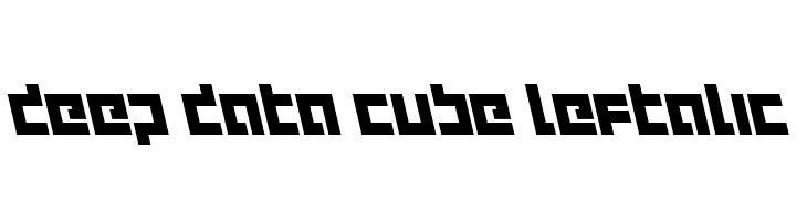 deep data cube leftalic Schriftart