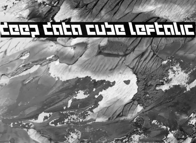 deep data cube leftalic Font examples