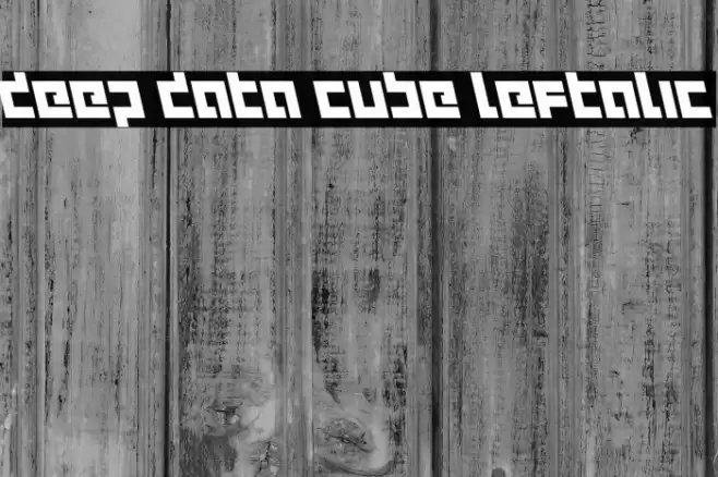 deep data cube leftalic Font examples