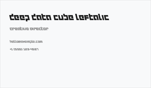 deep data cube leftalic Business Card