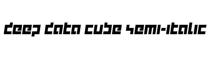 deep data cube semi-italic  नि: शुल्क फ़ॉन्ट्स डाउनलोड